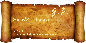 Gerhát Petra névjegykártya